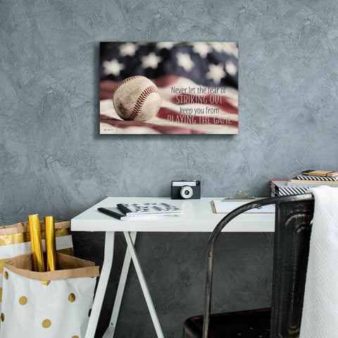 Image of 'Baseball - Playing the Game' by Lori Deiter, Canvas Wall Art,18 x 12