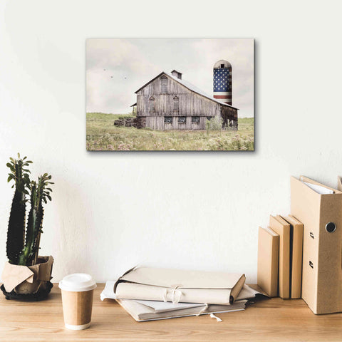 Image of 'One Land, One Flag' by Lori Deiter, Canvas Wall Art,18 x 12