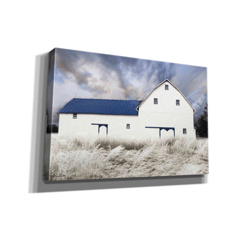 Image of 'Blue Trimmed Barn' by Lori Deiter, Canvas Wall Art