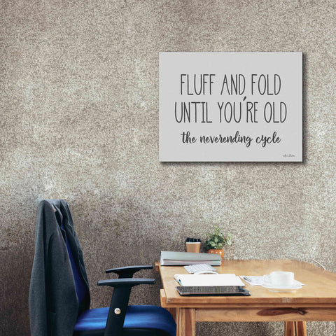 Image of 'Fluff and Fold' by Lori Deiter, Canvas Wall Art,34 x 26