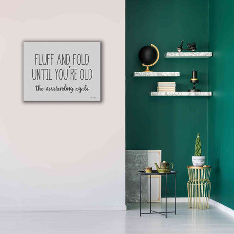 Image of 'Fluff and Fold' by Lori Deiter, Canvas Wall Art,34 x 26