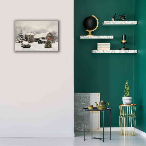 Image of 'Farmhouse Christmas' by Lori Deiter, Canvas Wall Art,26 x 18