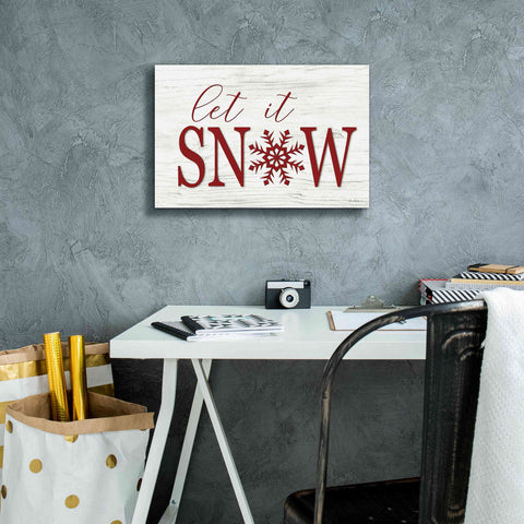 Image of 'Let It Snow 2' by Lori Deiter, Canvas Wall Art,18 x 12
