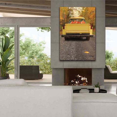 Image of 'Yellow Pumpkin Hauler' by Lori Deiter, Canvas Wall Art,40 x 60