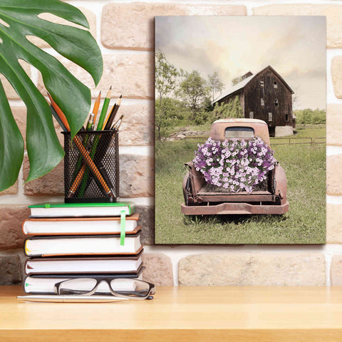 Image of 'Petunia Truck' by Lori Deiter, Canvas Wall Art,12 x 16