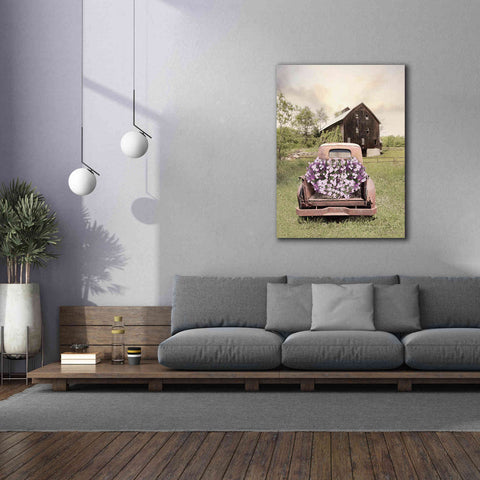 Image of 'Petunia Truck' by Lori Deiter, Canvas Wall Art,40 x 54