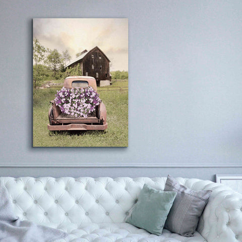 Image of 'Petunia Truck' by Lori Deiter, Canvas Wall Art,40 x 54