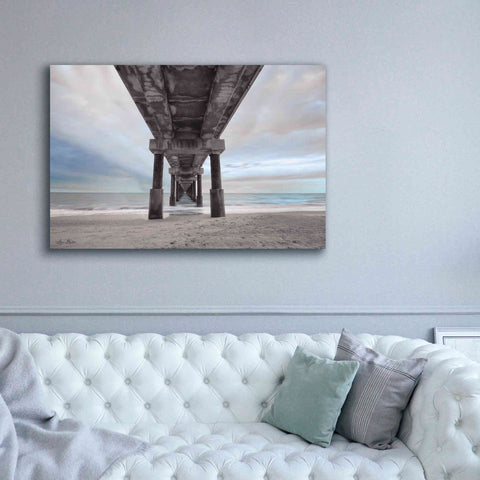Image of 'Beneath the Outer Banks Beach Pier' by Lori Deiter, Canvas Wall Art,60 x 40
