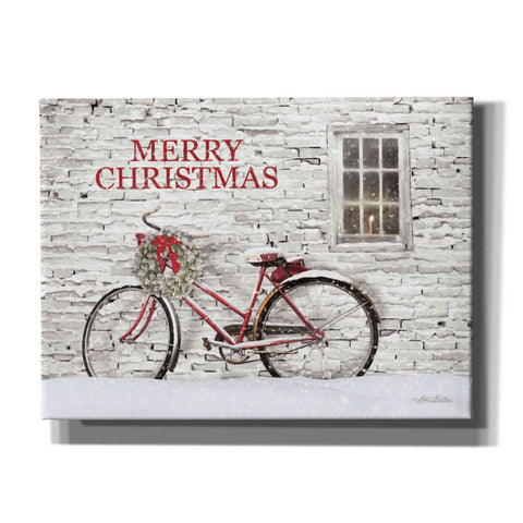 Image of 'Merry Christmas Bicycle' by Lori Deiter, Canvas Wall Art
