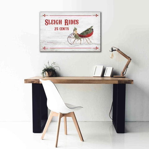 Image of 'Sleigh Rides 25 Cents' by Lori Deiter, Canvas Wall Art,40 x 26