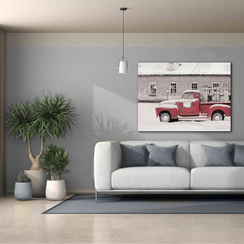 Image of 'Old Sled Works Red Truck' by Lori Deiter, Canvas Wall Art,54 x 40
