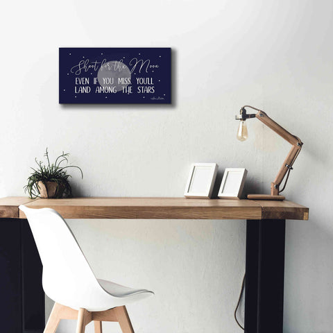 Image of 'Shoot for the Moon' by Lori Deiter, Canvas Wall Art,24 x 12