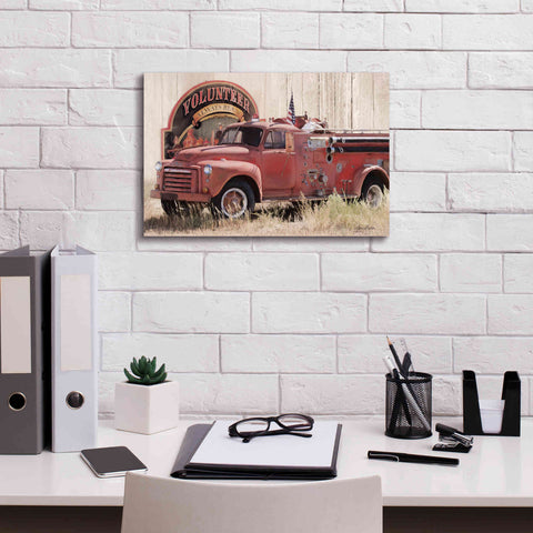 Image of 'Volunteer Firefighter' by Lori Deiter, Canvas Wall Art,18 x 12