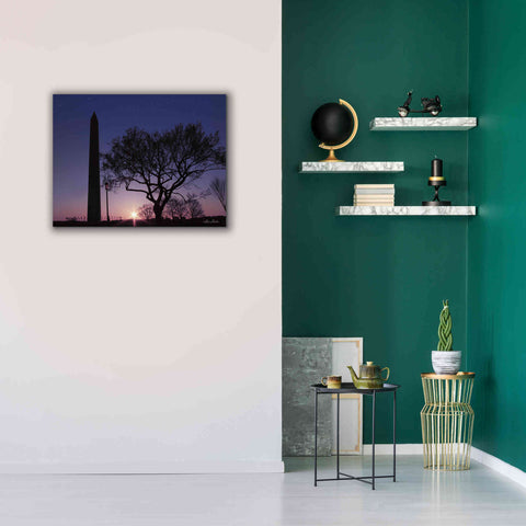 Image of 'Nightfall at the Washington Monument' by Lori Deiter, Canvas Wall Art,34 x 26