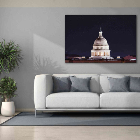 Image of 'US Capital at Night' by Lori Deiter, Canvas Wall Art,60 x 40
