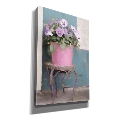 Image of 'Pansy Bucket' by Lori Deiter, Canvas Wall Art