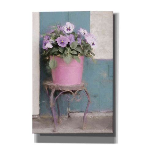 Image of 'Pansy Bucket' by Lori Deiter, Canvas Wall Art