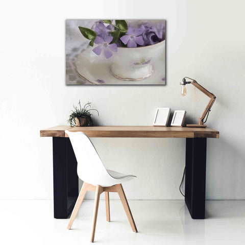 Image of 'Violet Teacup I' by Lori Deiter, Canvas Wall Art,40 x 26
