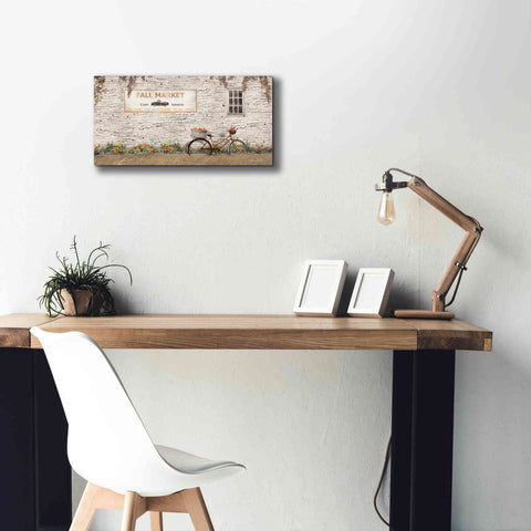Image of 'Fall Market with Bike' by Lori Deiter, Canvas Wall Art,24 x 12
