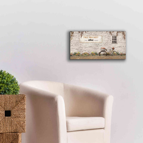 Image of 'Fall Market with Bike' by Lori Deiter, Canvas Wall Art,24 x 12