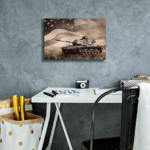 Image of 'The Liberator Tank' by Lori Deiter, Canvas Wall Art,18 x 12