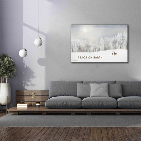 Image of 'Lava Mountain Snow Storm with Deer' by Lori Deiter, Canvas Wall Art,60 x 40