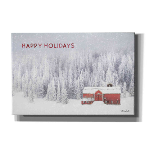 Image of 'Snowy Forest Happy Holidays' by Lori Deiter, Canvas Wall Art