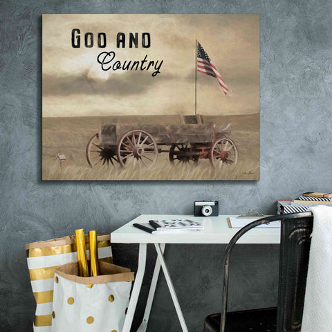 Image of 'God and Country' by Lori Deiter, Canvas Wall Art,34 x 26