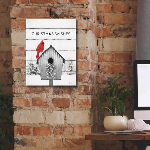 Image of 'Christmas Birdhouse' by Lori Deiter, Canvas Wall Art,12 x 16