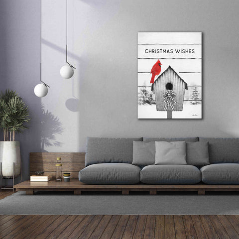 Image of 'Christmas Birdhouse' by Lori Deiter, Canvas Wall Art,40 x 54