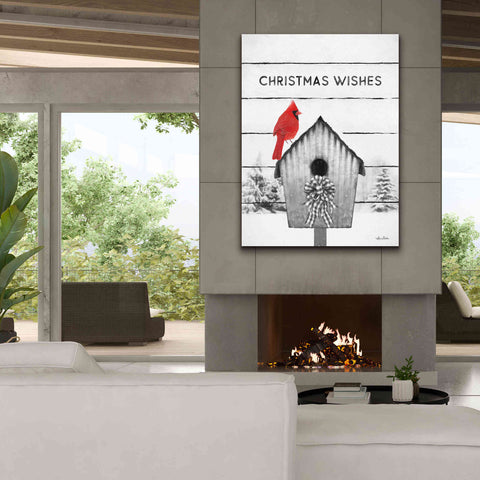 Image of 'Christmas Birdhouse' by Lori Deiter, Canvas Wall Art,40 x 54