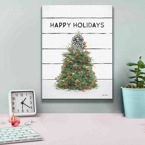 Image of 'Christmas Tree on Wood' by Lori Deiter, Canvas Wall Art,12 x 16
