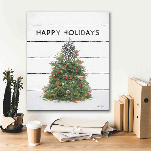 Image of 'Christmas Tree on Wood' by Lori Deiter, Canvas Wall Art,20 x 24