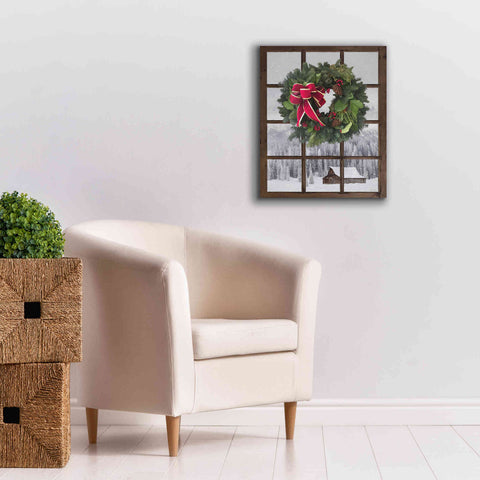 Image of 'Teton Christmas Window' by Lori Deiter, Canvas Wall Art,20 x 24