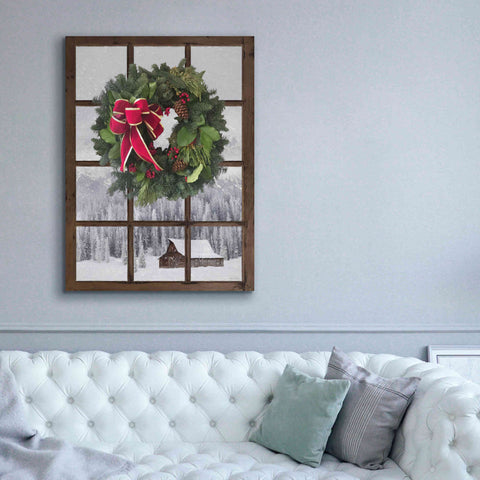Image of 'Teton Christmas Window' by Lori Deiter, Canvas Wall Art,40 x 54