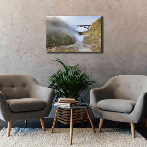 Image of 'Letchworth Upper Falls' by Lori Deiter, Canvas Wall Art,40 x 26