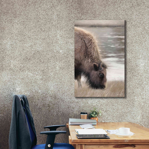 Image of 'Yellowstone Buffalo' by Lori Deiter, Canvas Wall Art,26 x 40