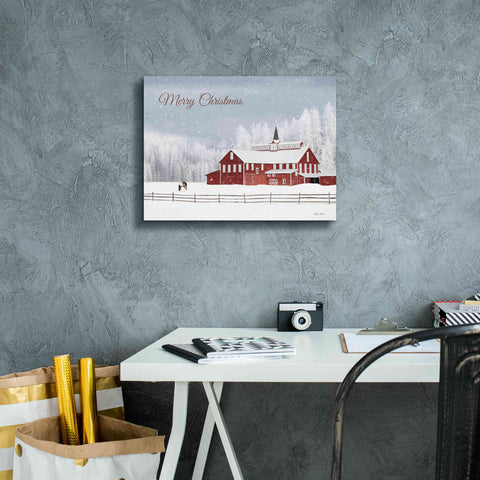 Image of 'Lava Mt. Horse Farm' by Lori Deiter, Canvas Wall Art,16 x 12