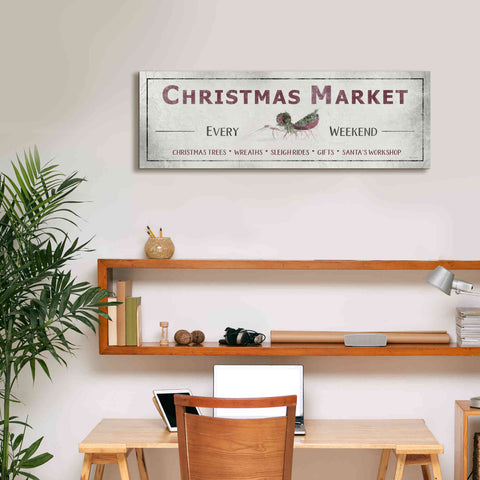 Image of 'Christmas Market Sign II' by Lori Deiter, Canvas Wall Art,36 x 12