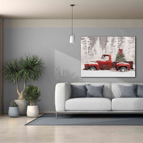 Image of 'Red Truck with Christmas Tree II' by Lori Deiter, Canvas Wall Art,54 x 40
