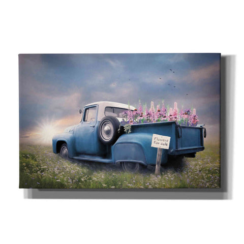 Image of 'Blue Ford with Foxglove Flowers' by Lori Deiter, Canvas Wall Art
