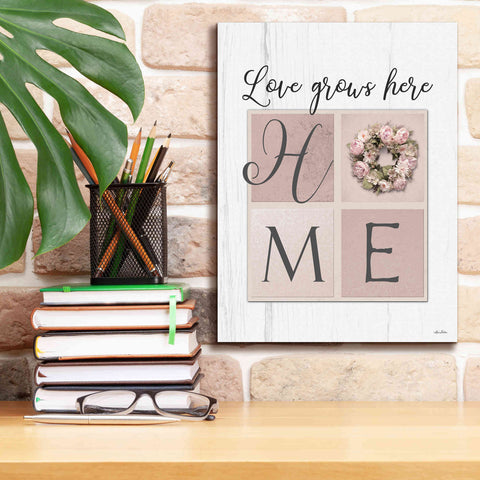 Image of 'Love Grows Here Home' by Lori Deiter, Canvas Wall Art,12 x 16