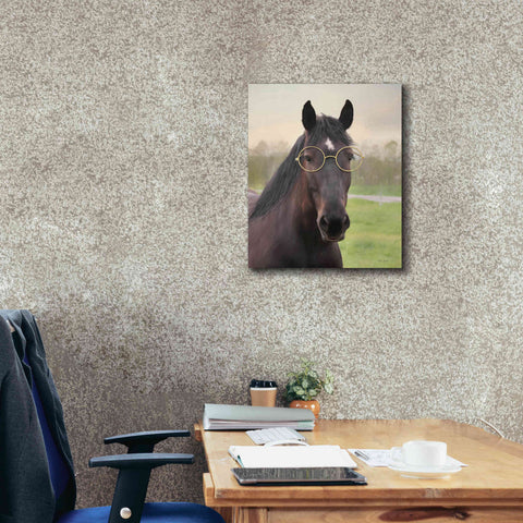Image of 'Horse with Round Glasses' by Lori Deiter, Canvas Wall Art,20 x 24