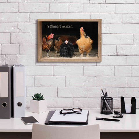 Image of 'Barnyard Bouncers' by Lori Deiter, Canvas Wall Art,18 x 12
