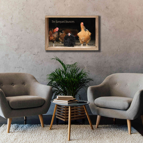Image of 'Barnyard Bouncers' by Lori Deiter, Canvas Wall Art,40 x 26