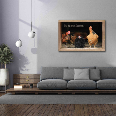 Image of 'Barnyard Bouncers' by Lori Deiter, Canvas Wall Art,60 x 40