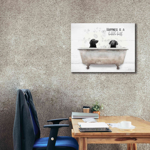 Image of 'Happiness is a Bubble Bath' by Lori Deiter, Canvas Wall Art,34 x 26