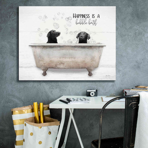 Image of 'Happiness is a Bubble Bath' by Lori Deiter, Canvas Wall Art,34 x 26