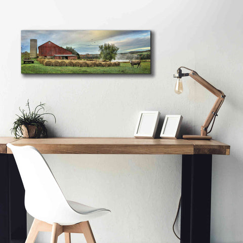 Image of 'Hay Harvest' by Lori Deiter, Canvas Wall Art,36 x 12