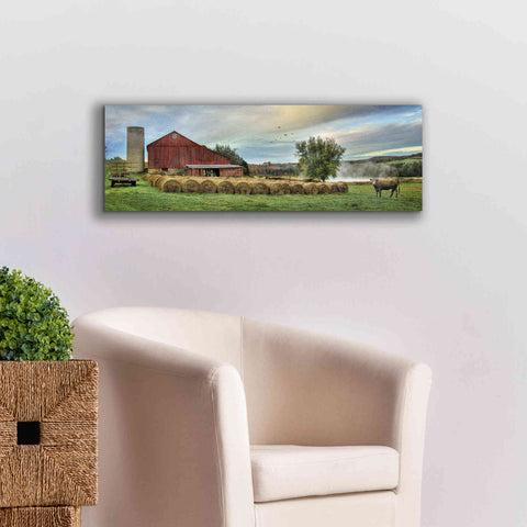Image of 'Hay Harvest' by Lori Deiter, Canvas Wall Art,36 x 12